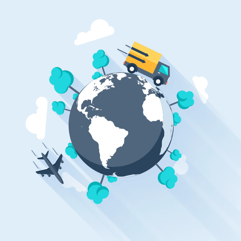 Global Delivery Illustration Global Delivery Illustration